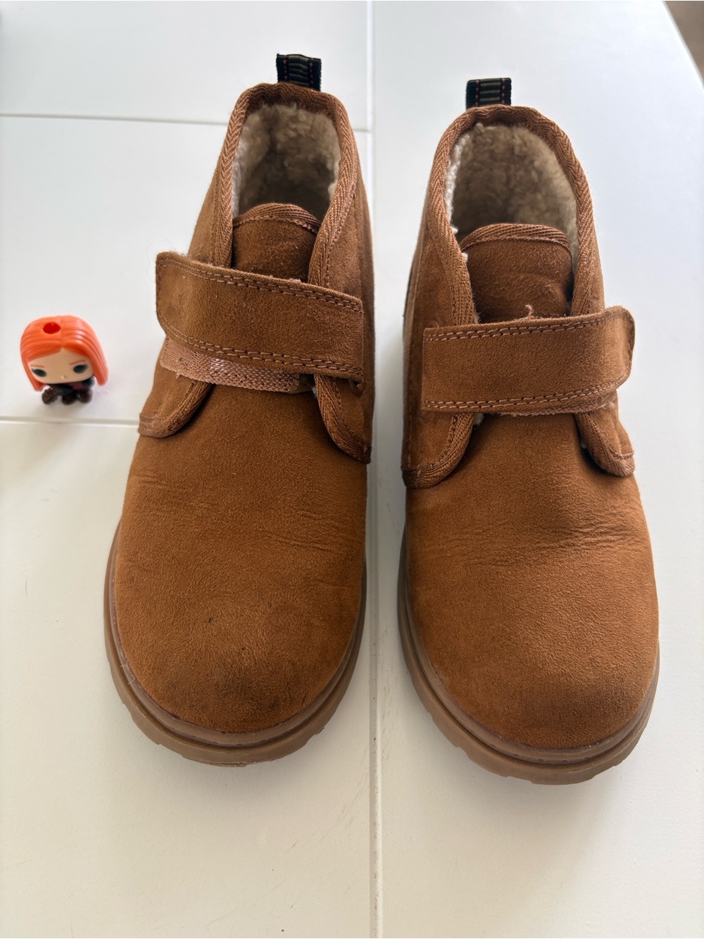 Cat & Jack Kids “Mangus” Cognac Suede- Chukka Boot Style Boots